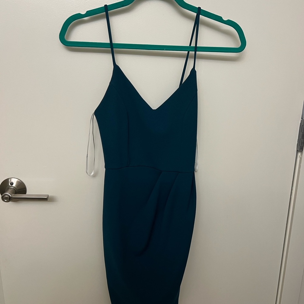 Lulu's Blue Spaghetti Strap Mini Dress